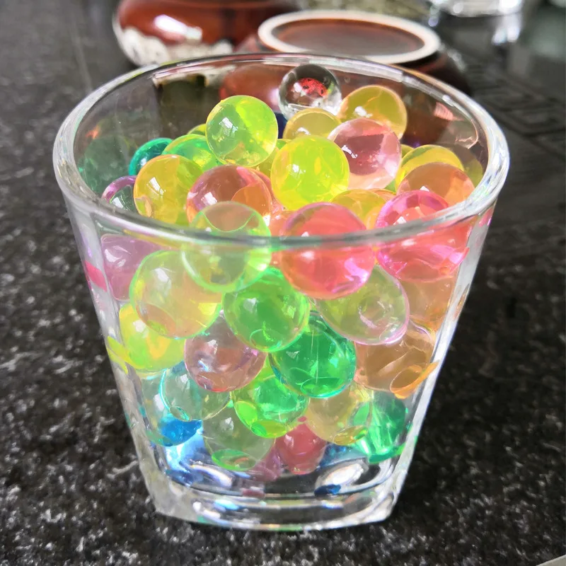 Hot Sale 300 PCS/lot Water Beads Pearl Shaped Crystal Soil Mud Grow Magic Jelly Balls Wedding Home Decor Hydrogel |