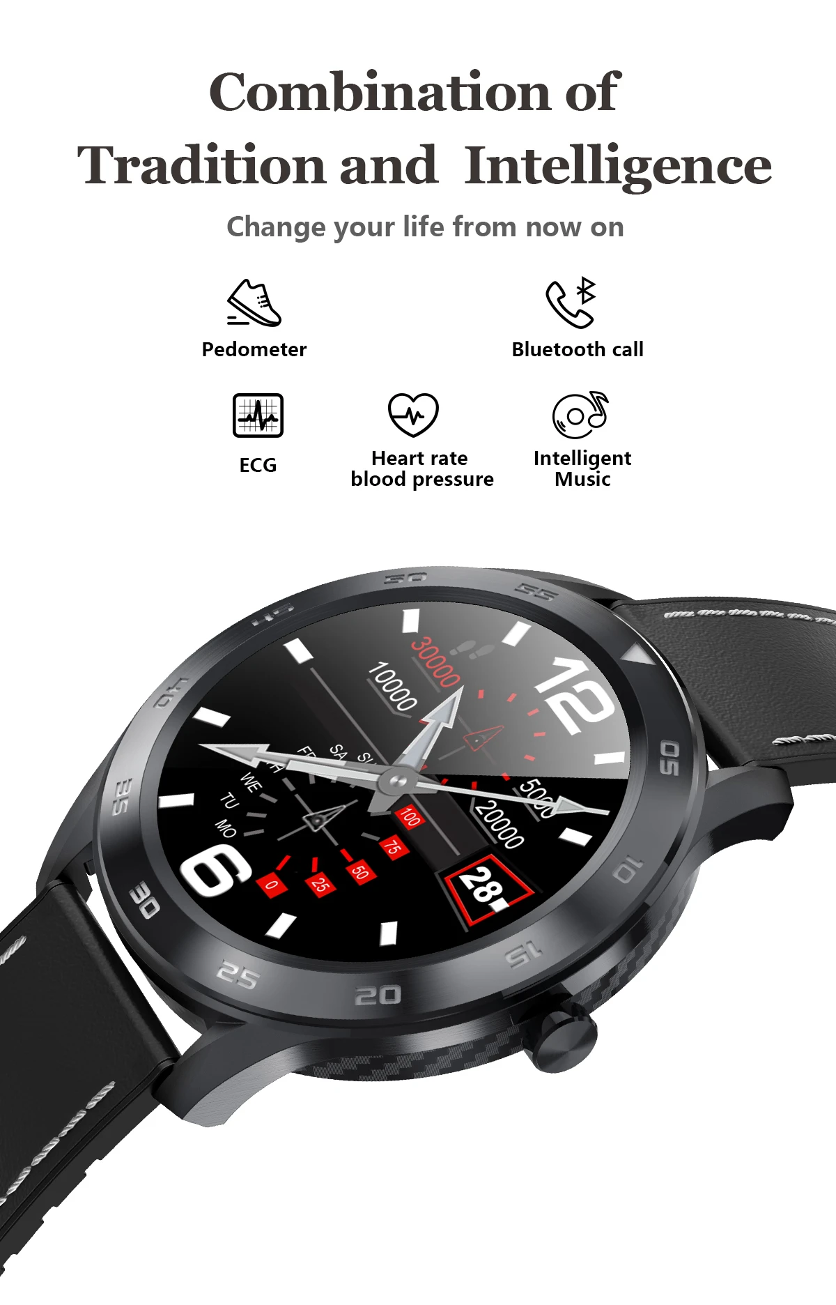 LYKRY DT98 Bluetooth Вызов Смарт часы полный экран сенсорный IP68 Водонепроницаемый PPG сердечного ритма кровяного давления монитор для xiaomi huawei