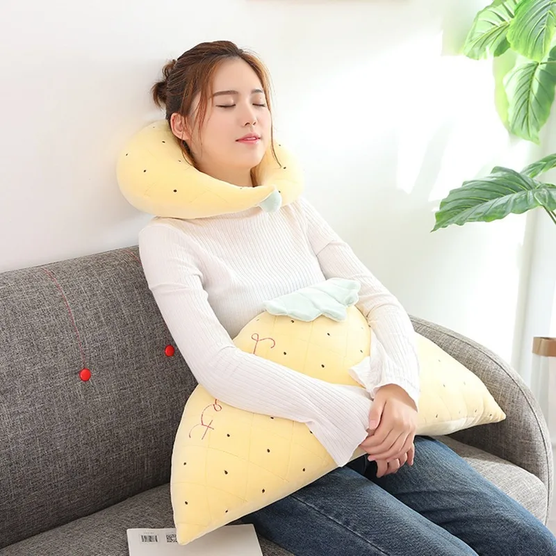 Мультяшная фруктовая u образная Подушка супер мягкая большая подушка для сиденья