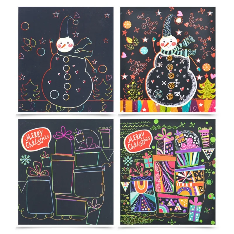 6 шт. рождественские украшения на Хэллоуин с рисунками палочки цвета радуги Набор