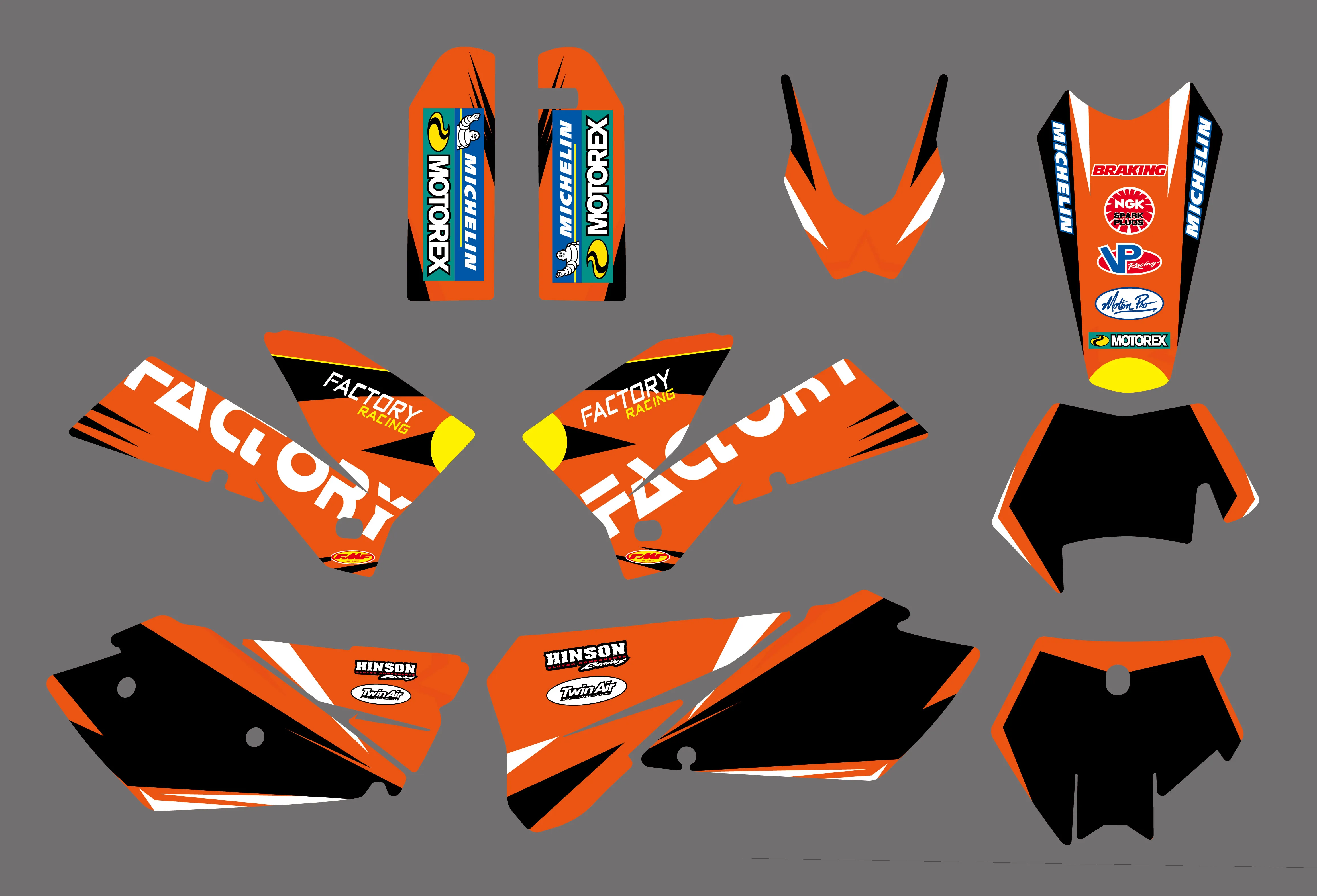 Наклейка с изображением мотоциклетной команды для KTM EXC 200 300 400 2005 05-06 250 05-07 MAX XC |