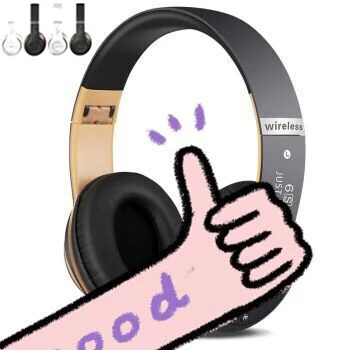 black gold Беспроводная bluetooth-гарнитура беспроводные наушники Bluetooth стерео HIFI Складные портативные наушники с микрофоном TF карта AUX кабель - Цвет: black gold