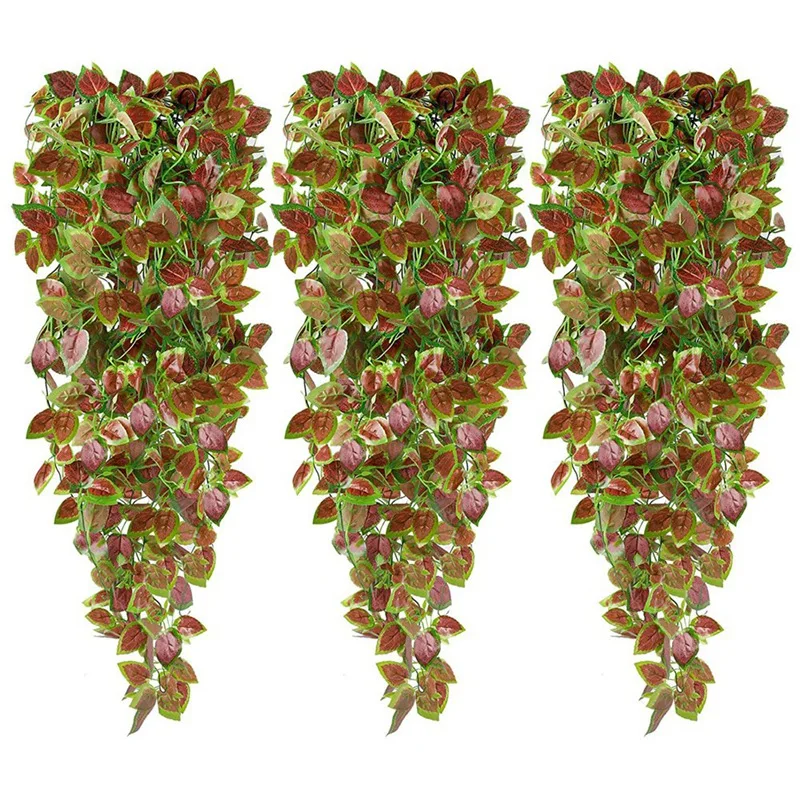 

3 Pack Artificial Hanging Plants 3.6Ft Fake Ivy Plants Fake Hanging Plants Fake Leaves Greeny For Wedding Indoor Outdoor