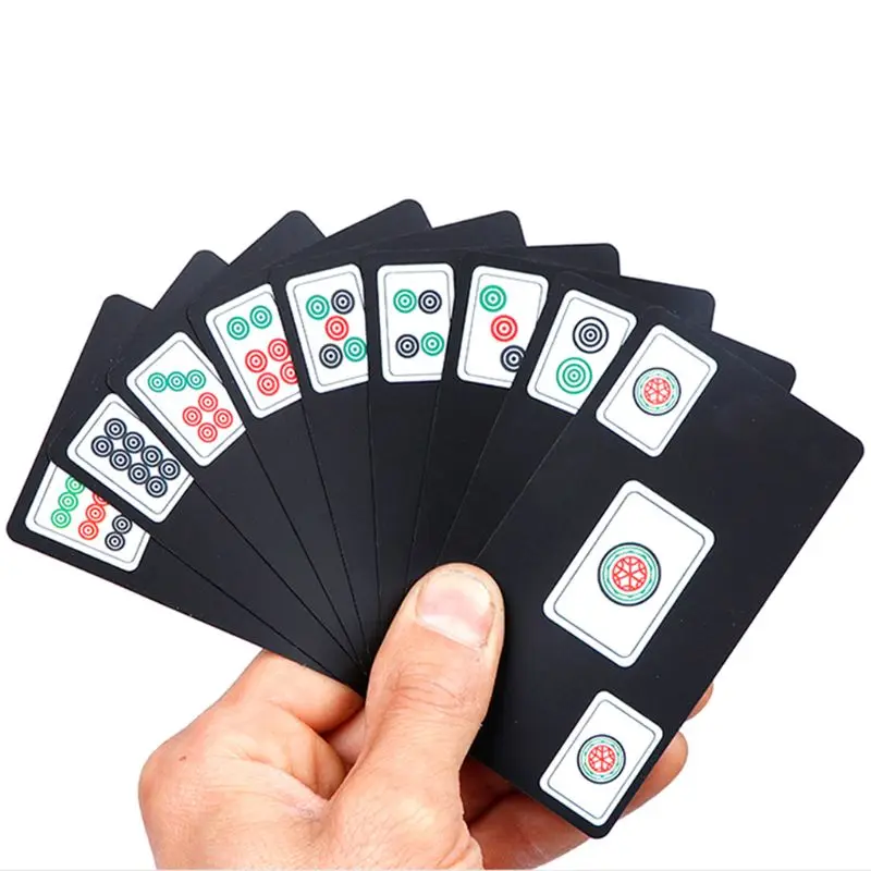 

Chinese Traditional Mahjong Playing Cards Waterproof PVC Plastic Mahjong Poker