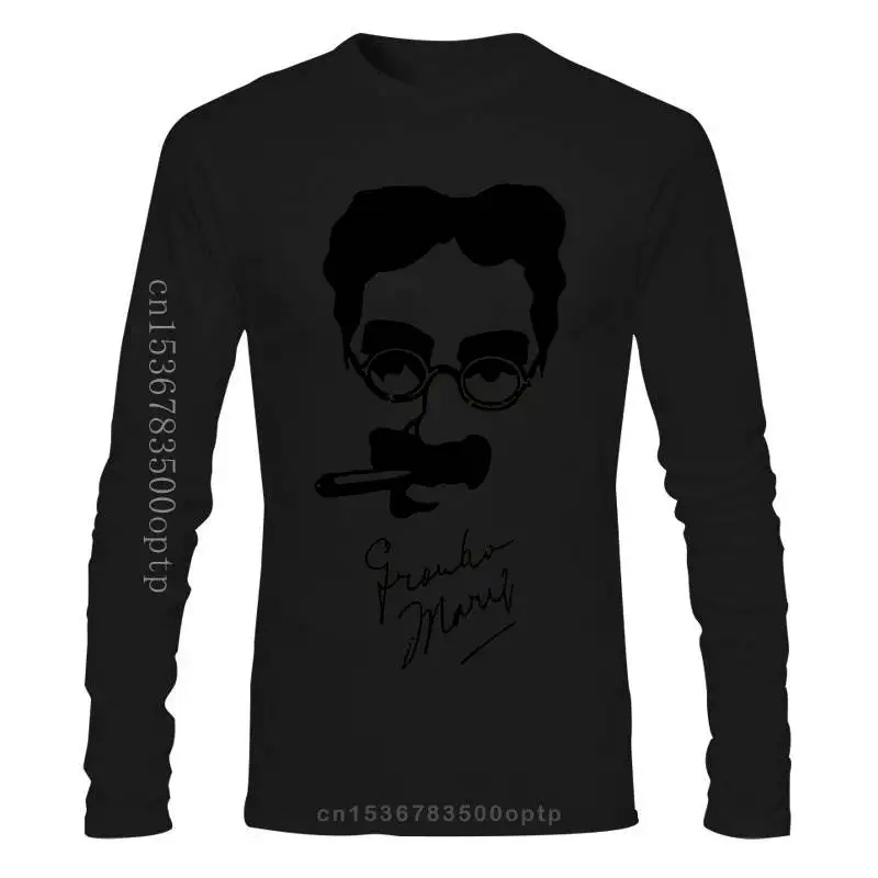 

Новинка 2021, крутая футболка с автографом Groucho Marx, футболка из 100% хлопка для братьев Chico