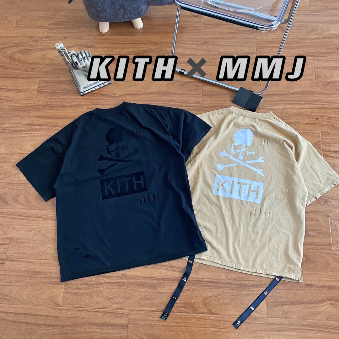 Футболка 21SS KITH X Mastermind MMJ для мужчин и женщин свободная рубашка с дырками в виде