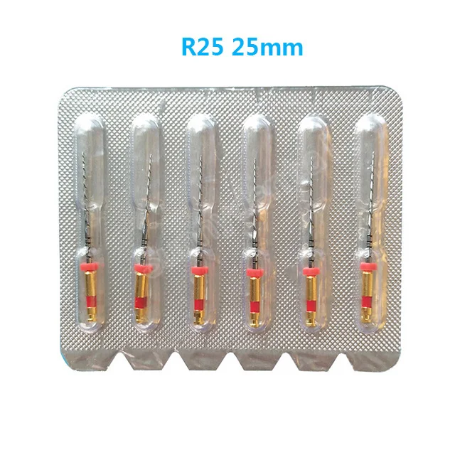 Red R25 25mm Стоматологические красные файлы Reciproc Reciprocing R25 Стоматологические ротационные файлы Эндодонтические файлы NITI Используются для стоматологического аппарата корневых каналов Эндо-инструмент - Цвет: Red R25 25mm