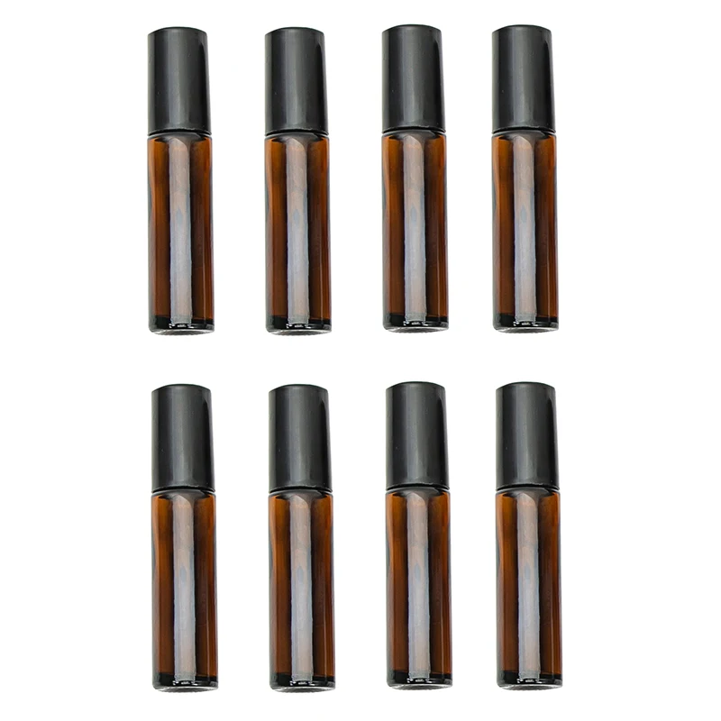 10 мл Толстая коричневая стеклянная бутылка герметичный роликовый шар для