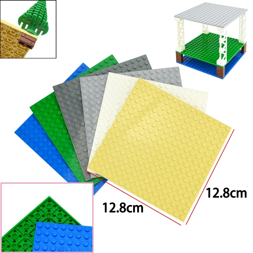 

2PCS Double-sided Baseplates 16x16 Dots DIY Building Blocks Bricks 16*16 Dots Assemblage Construction Toys Compatible With 91405