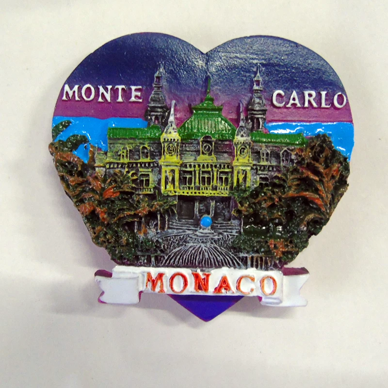 3d Fridge Magnet Monaco Tourist Souvenirs Craft gift Resin Refrigerator Sticker Magnets Stickers Decoration | Дом и сад
