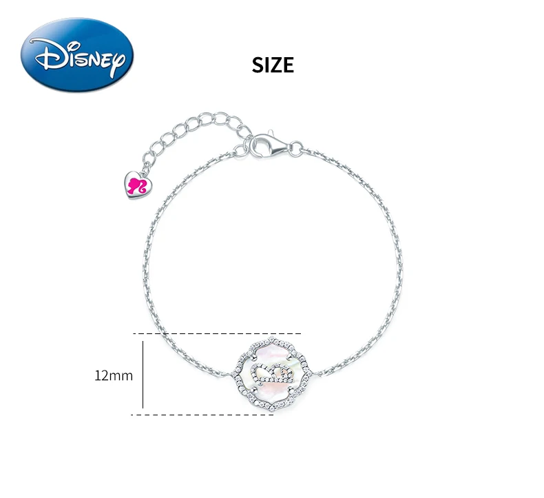 Disney Princess Series Lady Bracelet Fashion Temperament Letter Bracelet 925 Silver Birthday Gift