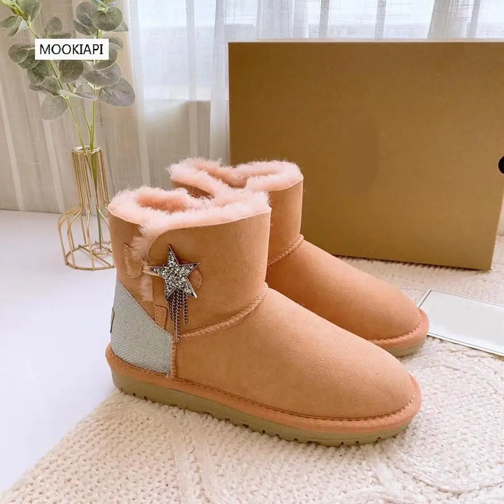 2019 г. Женская обувь высокого качества в европейском стиле Натуральная овечья