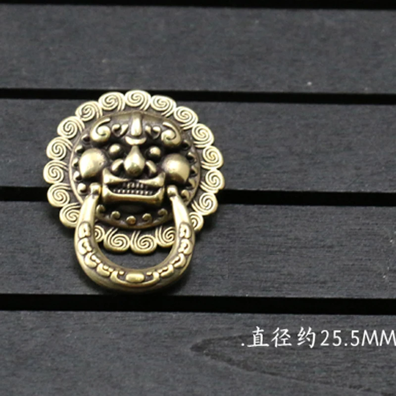 Кожаный медный Лев для рукоделия аксессуар одежды латунный держатель багажа