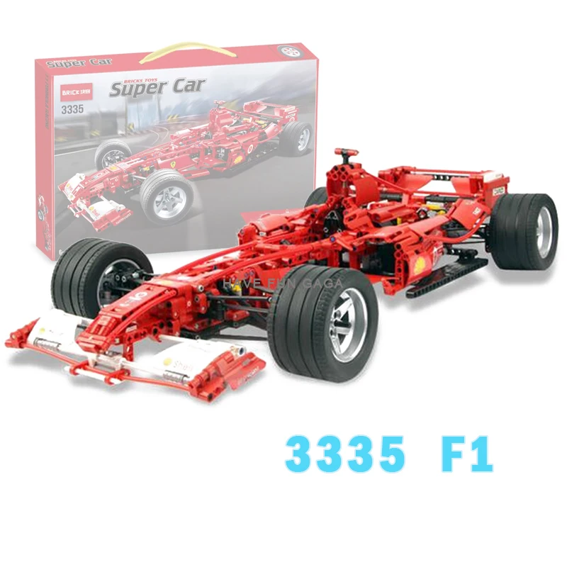 

Technic Series F1 Formula Ferraring Racing Car 1:8 Model 3335 1242pcs Action Toys DIY Bricks Toys for Children BUilding Blocks