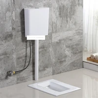 bathroom smell proof nanometer smart cleaning glaze ceramics squatting wc pan antiskid squat toilet pan flushing tank full set