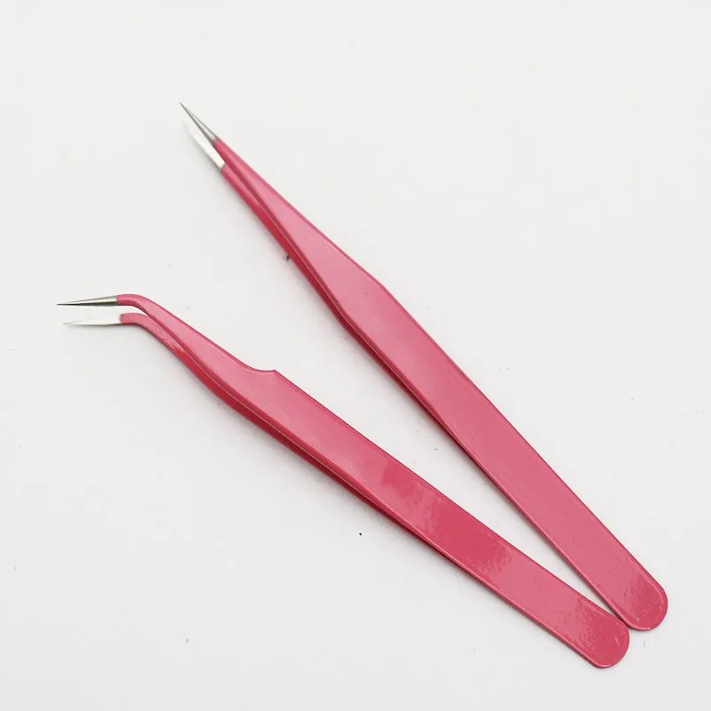 Модный Пинцет для наращивания ресниц красные пинцеты из нержавеющей стали