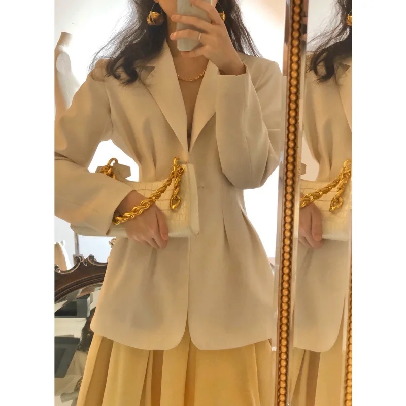 

Women's full Sleeve Blazer Open Front Lightweight Office Cardigan Jacket A330