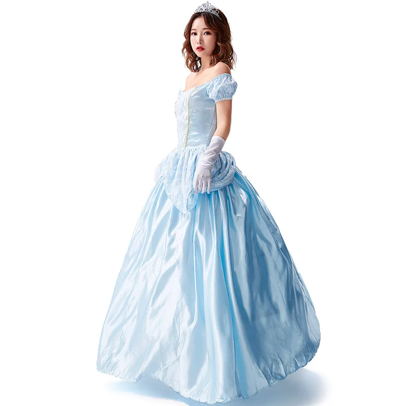 Новинка синее нарядное платье принцессы Скарлетт Сэнди Золушки маскарадный