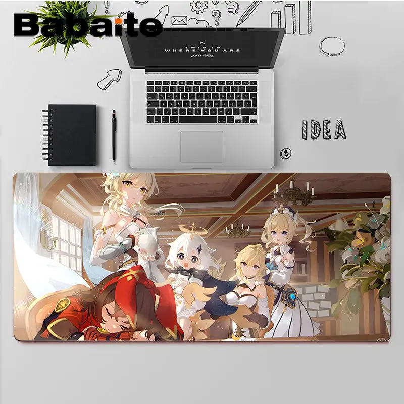 

Babaite Top Quality genshin impact Locking Edge Mouse Pad Game Free Shipping Large Mouse Pad Keyboards Mat