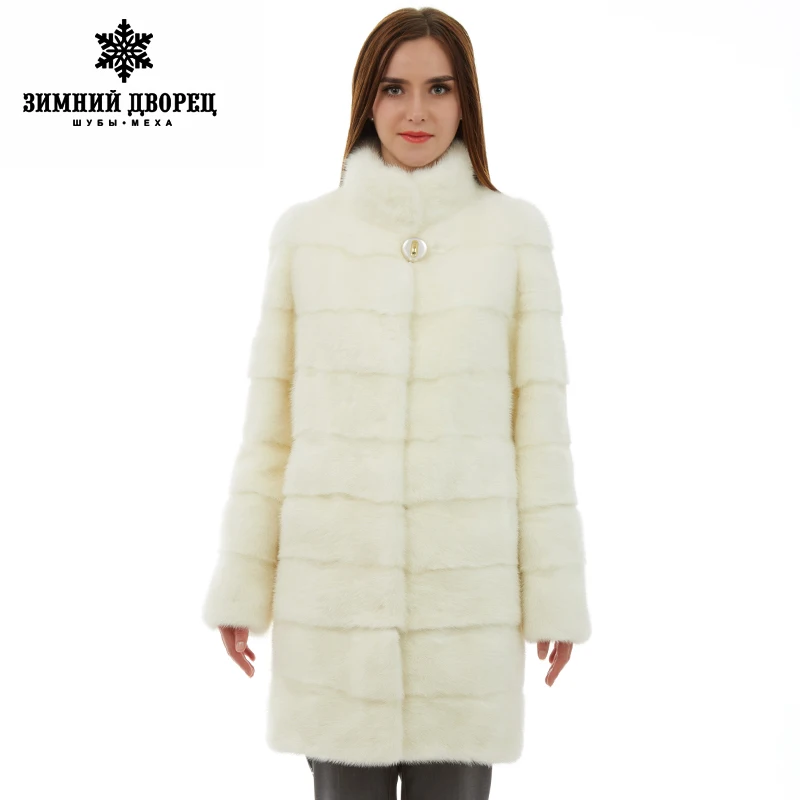 Натуральная Кожа женщины шуба Моды Тонкий Furwinter куртки womenmink норки пальто для