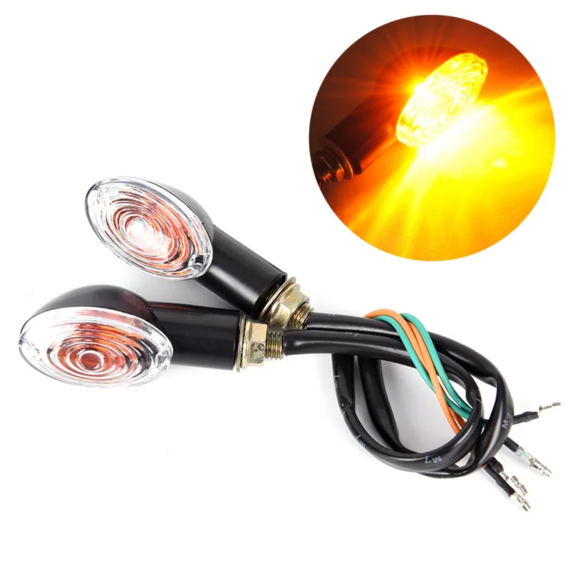 Индикатор мигалка Ручка Бар Конец Руль популярный 2 шт Мотоцикл указатель