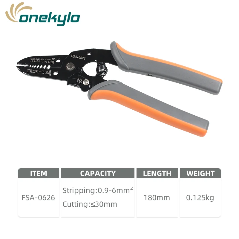 FSA-0626 hsc8 6-4a mini nose crimping pliers wire stripper crimper tool cable crimper stripper+1800pcs ferrule terminal set - Цвет: FSA-0626