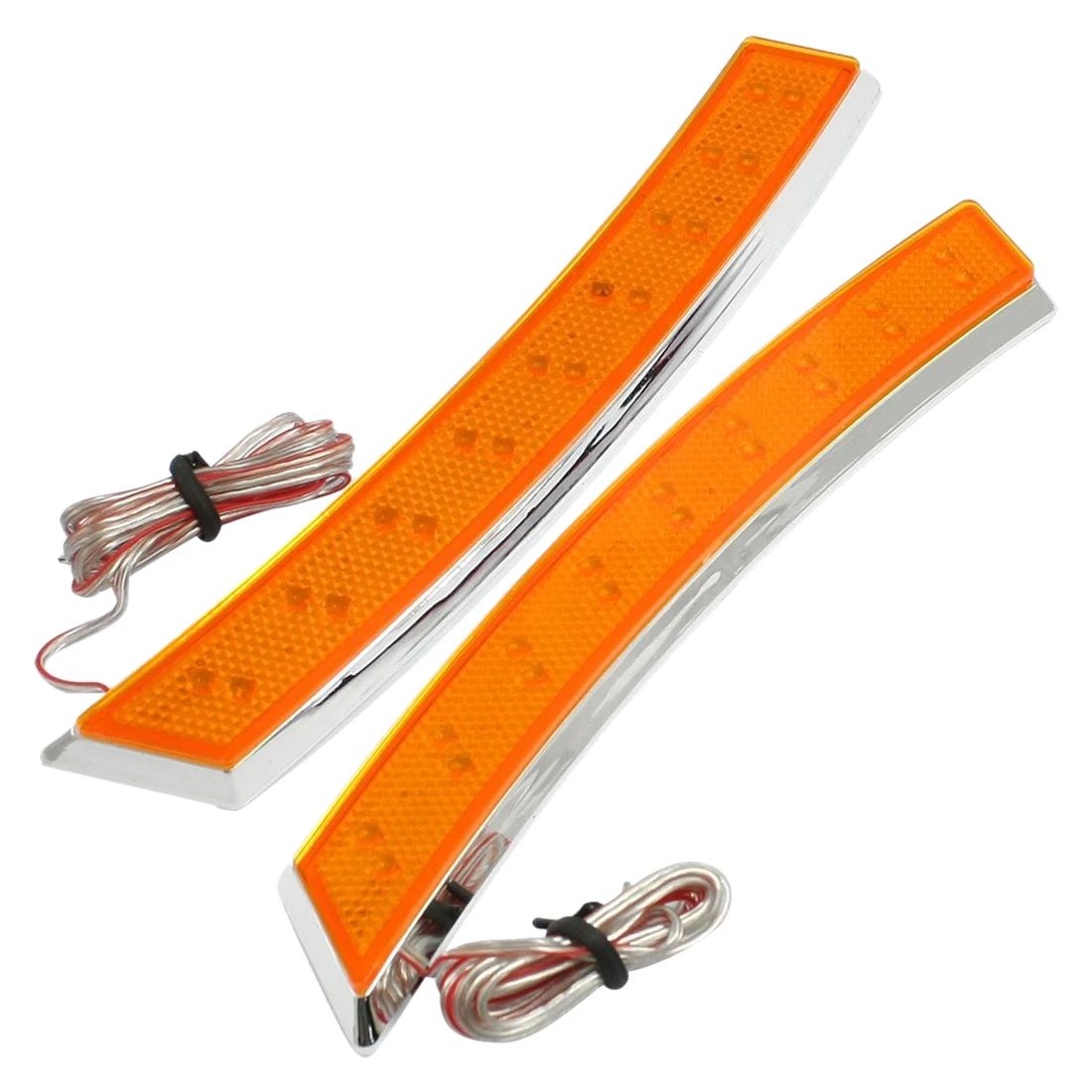 

2x Car Wheel Eyebrow Side Marker Adhesive 18 LED Turn Signal Light Orange
