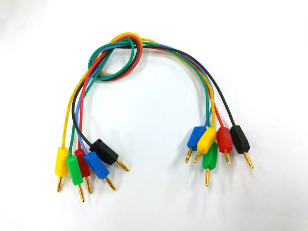 50 шт. позолоченный 2 мм банановый штекер к штекерному кабелю для тестового