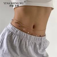 lady women belly dance chains multilayer pendants india fashion jewelry accessories new adult dance wear gold belly dance chain