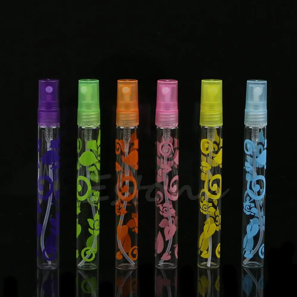 6Pcs 10ml Crystal Rose Cut Glass Perfume Spray Bottles Atomizer Refillable Empty |