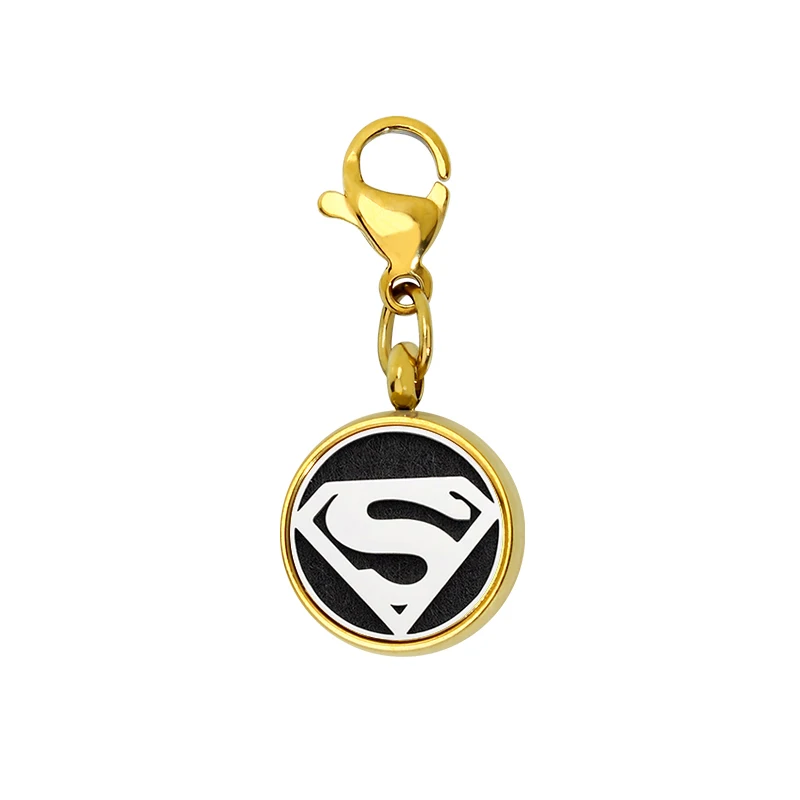 Диффузор для эфирных масел медальон застежка-карабин нержавеющая сталь 12 мм