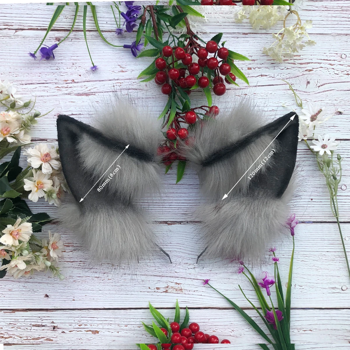 Обруч для волос волчьи волки с ушками |