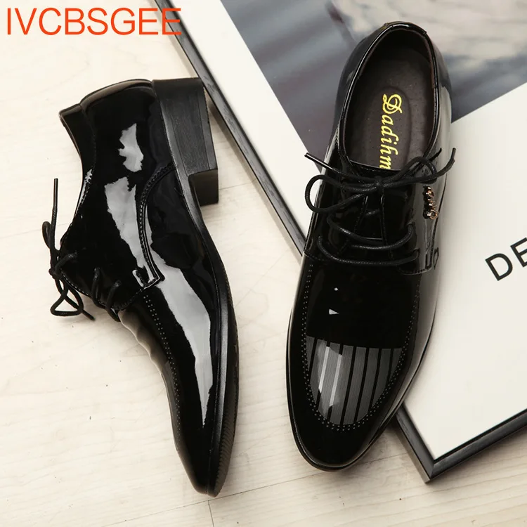 

Новые мужские деловые туфли с низкой подошвой дышащие элегантные джентльменские туфли простые свадебные туфли в британском стиле