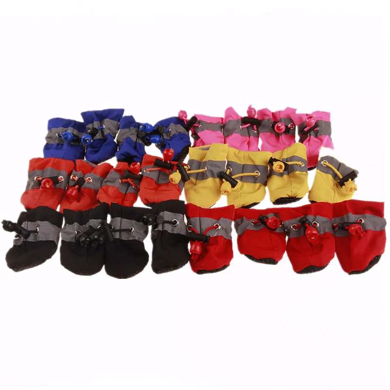 Зимняя обувь для собак 4 шт. непромокаемые ботинки от дождя и снега носки