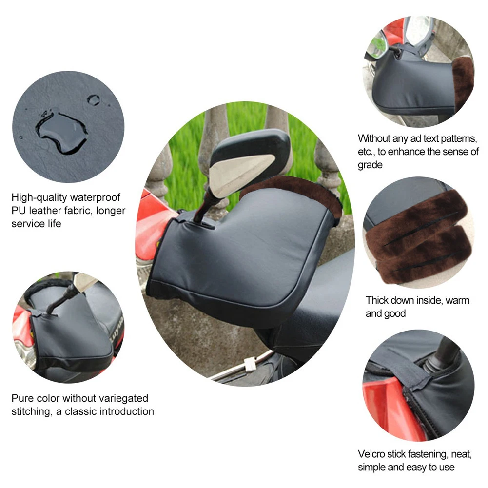 

A Pair Motorcycle Handlebar Gloves Warm Handlebar Grip Motorcycle Handlebar Gloves Warm Handlebar Windproof Riding Winter Warm