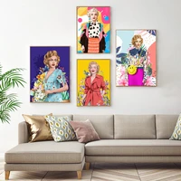marilyn monroe wall art living room fashion portrait movie star poster and printed wall art canvas painting bedroom home decor