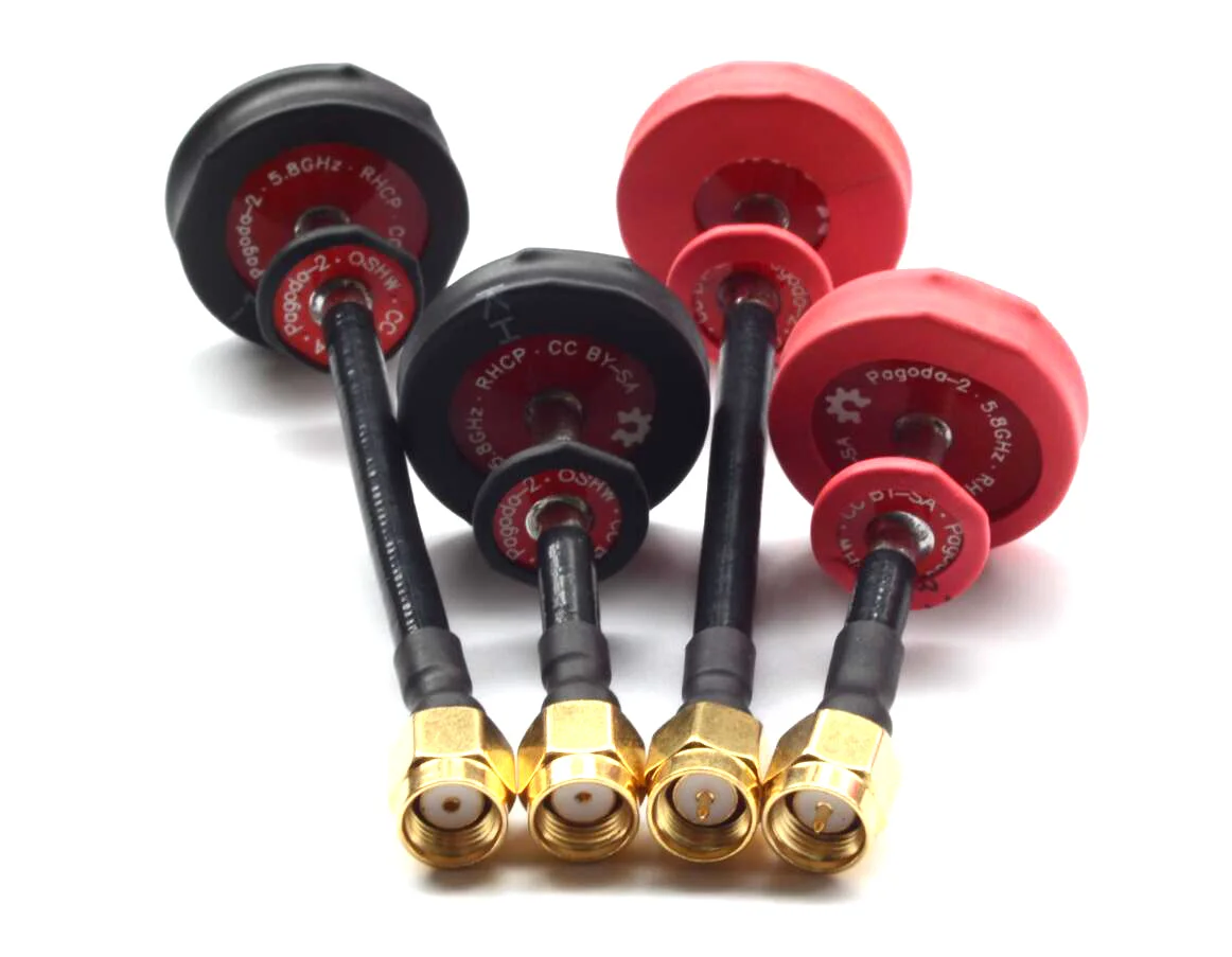 

2PCS MXK 5.8 GHz 1.2dBi Pagoda-2 Omni Directional FPV Antenna LHCP/RHCP SMA Male 95mm for RC Drone Racing Models