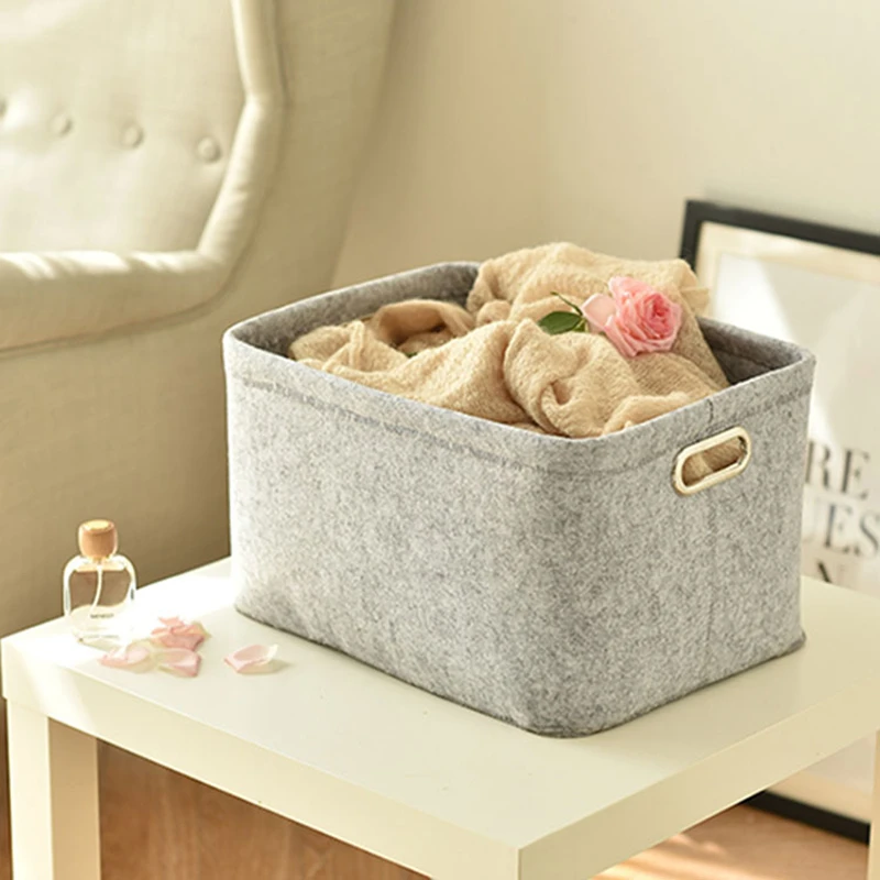 

Dirty Clothes Toy Laundry Storage Basket Sundries Underwear Box Large-Capacity Foldable Container Hand-Held Felt Organizer
