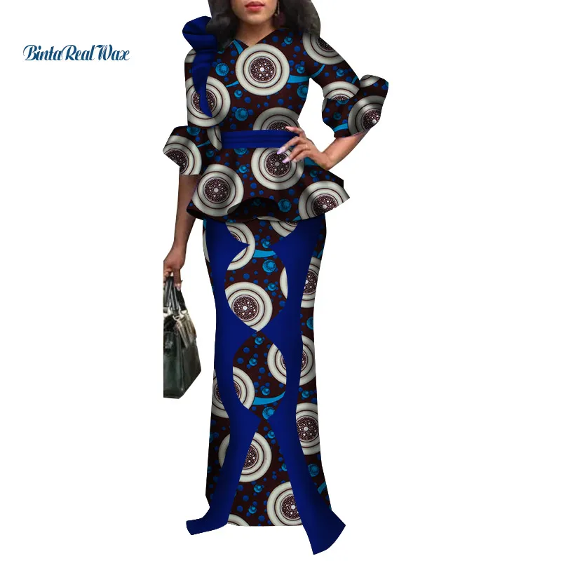 Традиционная африканская женская одежда 2 шт. Юбки наборы Африканский