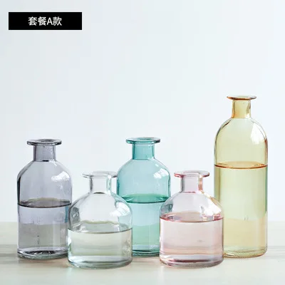 

Glass Vase Living Room Dried Flowers Nordic Ins Style Glass Transparent Dill Home Decoration Accessories Flower Vases For Homes