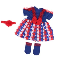 reborn dolls clothes star dress hairband socks for 20 22 reborn doll clothing clothing sets