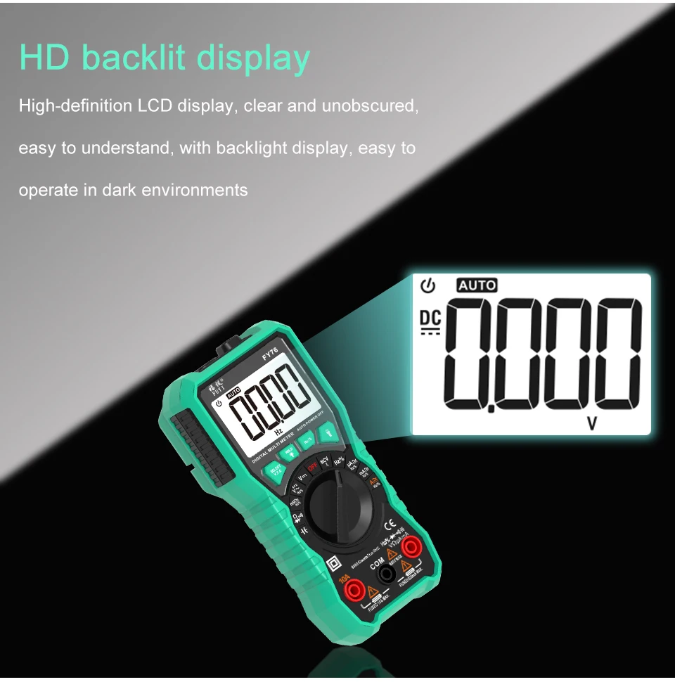 6000 counts Multimeter NCV Digital Multimeter True-RMS Auto Ranging AC/DC Voltage Meter Multimetro Digital Multimetr Voltmeter