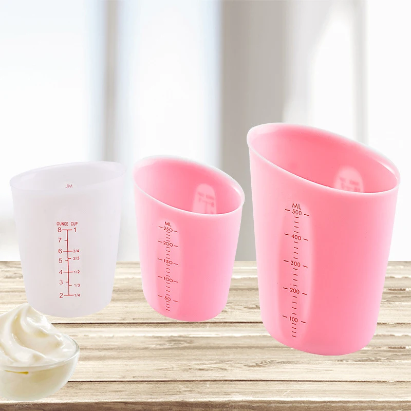 

250ml/500ml Silicone Measuring Cup Kitchen Measuring Tools Chocolate Butter Food Grade Flour Measuring Cups Baking Cooking Tool