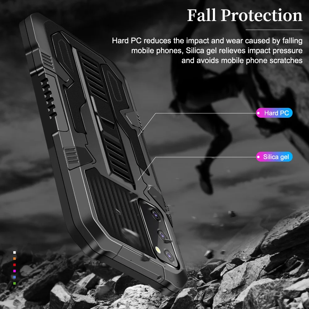 funda poco x3 nfc pro case luxury shockproof armor stand cover xiaomi poco x4 m4 m3 pro f3 x3 phone holder cover poco x 3 pocox3 free global shipping