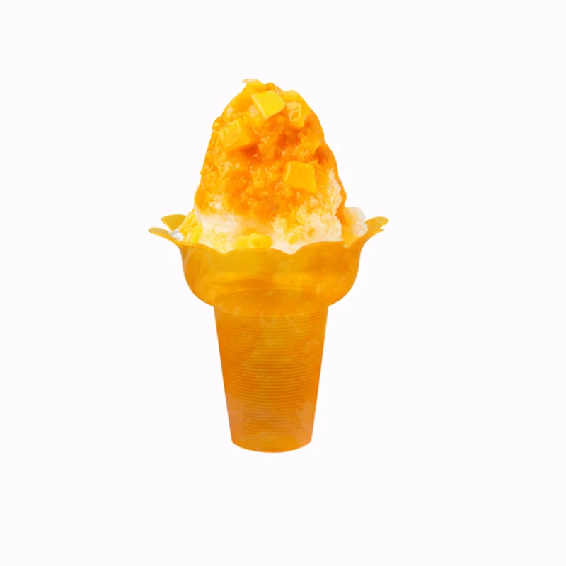 

50pcs Creative disposable ice cream cups summer party birthday wedding favor dessert plastic cups 300ml takeaway packaging cup