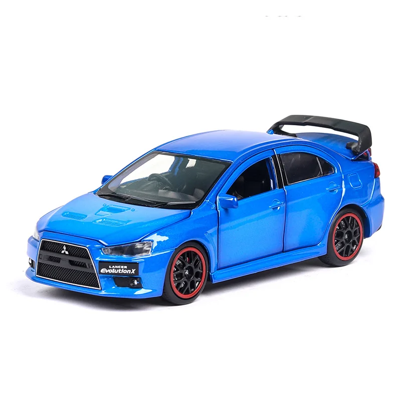No Original Box 1:32 Mitsubishi EVO Lancer Evolution, игрушечный автомобиль из сплава, литая под давлением и Игрушечная модель автомобиля, игрушечные машинки для детей, подарки на день рождения, Рождество - Цвет: No Original Box