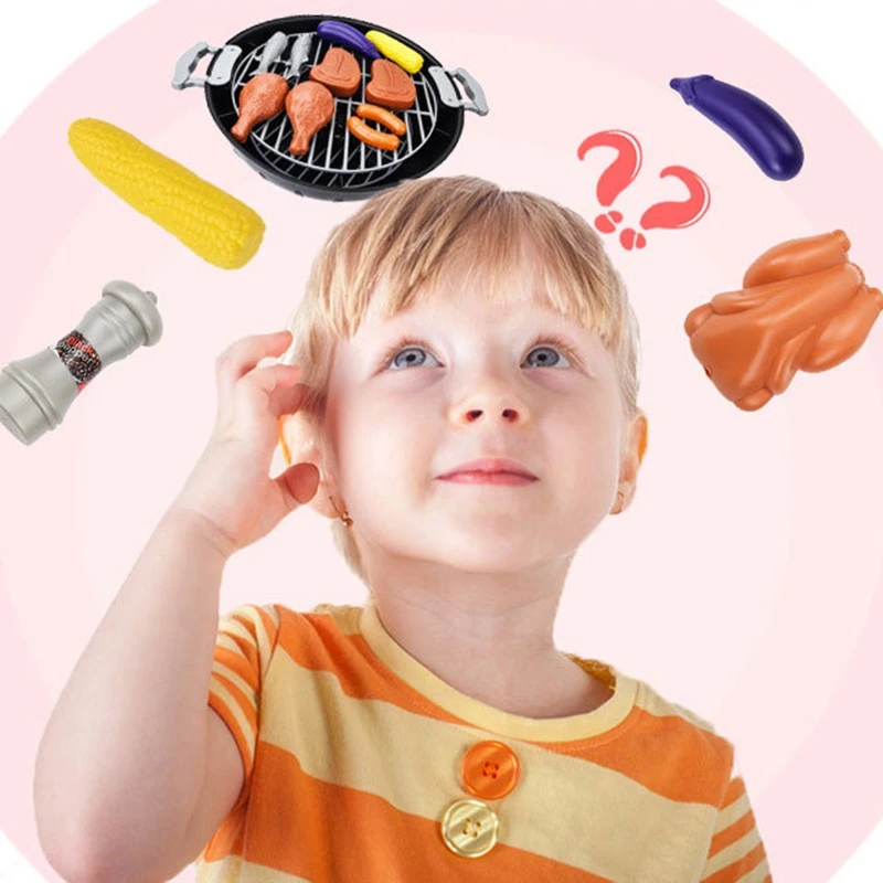 

Kids Toys Sets BBQ Barbecue Grill Toy Accessories Children's Play Role Chef Simulation BBQ Suits Kitchen Performing Gift