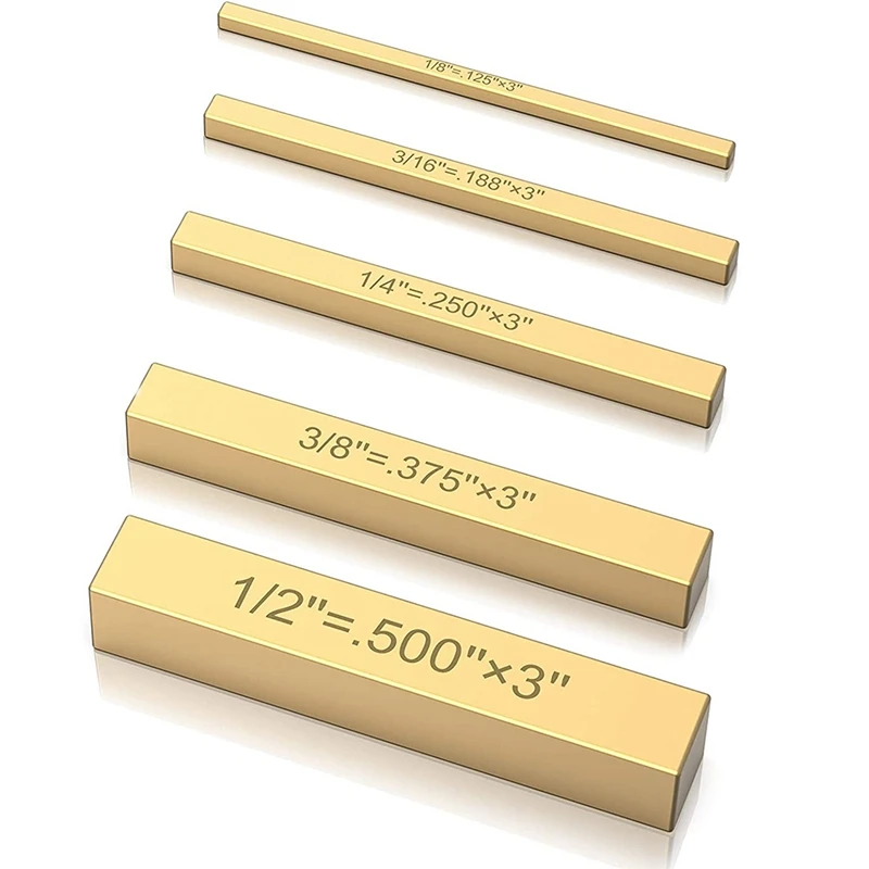 

Brass Height Gauges Set, Saw Height Gauge-5 Piece Lasing-Engraved Size Marking For Router And Table Saw Accessories