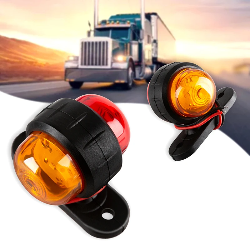 

2x Red Amber Corner Side Marker LED Light Outline Lamp Truck Trailer Van Bus 12V For Car Accessories