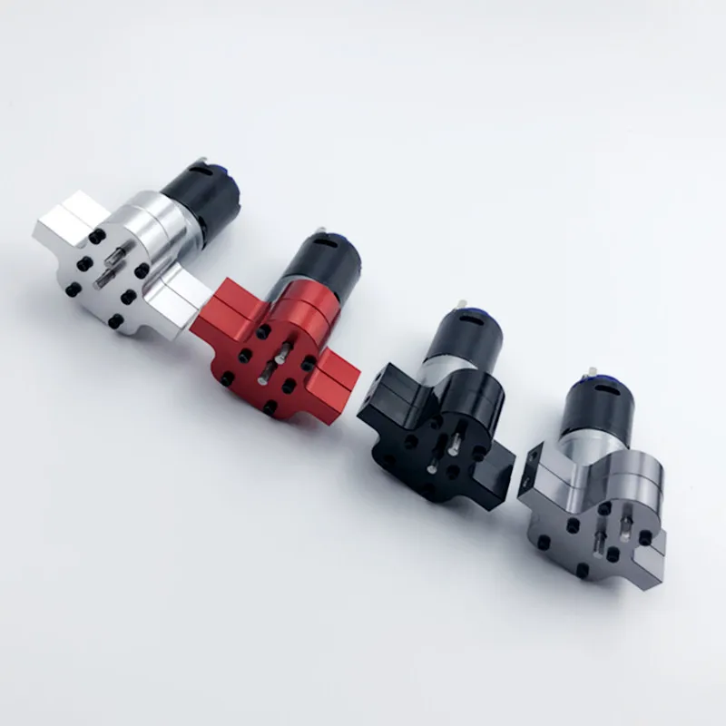 

370 Brushed Motor+Alloy Heat Sink Gear Box Set with Steel Gears for WPL Henglong C14 C24 B14 B24 B16 B36 4X4 6X6 Upgraded Parts